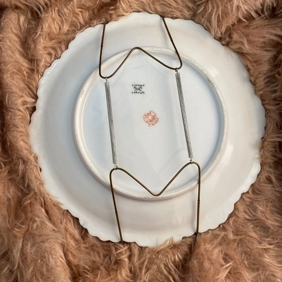 Antique Limoges LS&S Purple Flower with Gold trim Plate - Picture 3 of 7